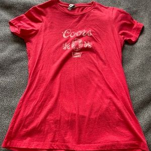 Red Coors Banquet Babydoll Tee